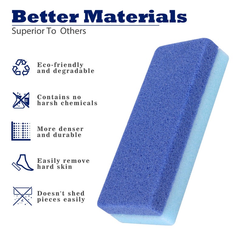 EWAGOA 6 Pack Foot Pumice Stone for Feet Callus Remover, EWAGOA Pedicure Tools for Feet, Foot Exfoliator and Foot Scrubber Dead Skin Remover Cracked Heel Repair (6-Blue) - Image 3